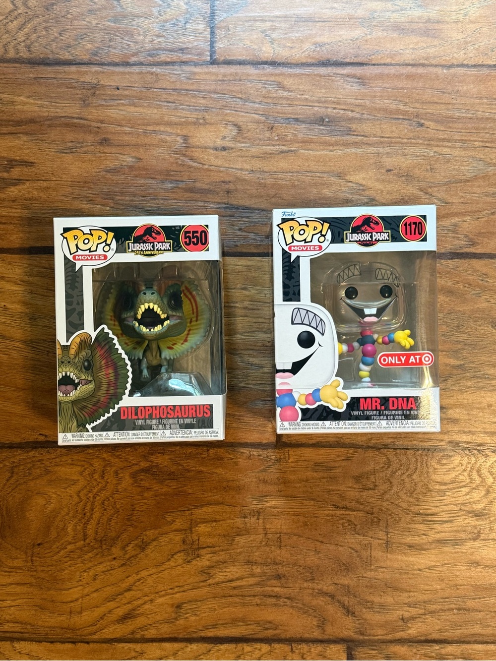 Funko Pop! Jurassic Park Dilophosaurus #550 And Mr.DNA 1170